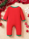 Meadow Days Christmas Theme Embroidered Snap-Leg One-Piece — product view 2