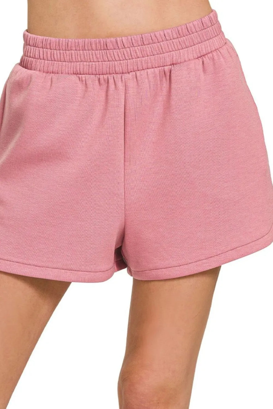Scuba Elastic Waistband Dolphin Shorts
