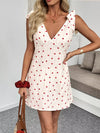Valentina Heart Print Tie Shoulder A-Line Mini Dress — product view 1