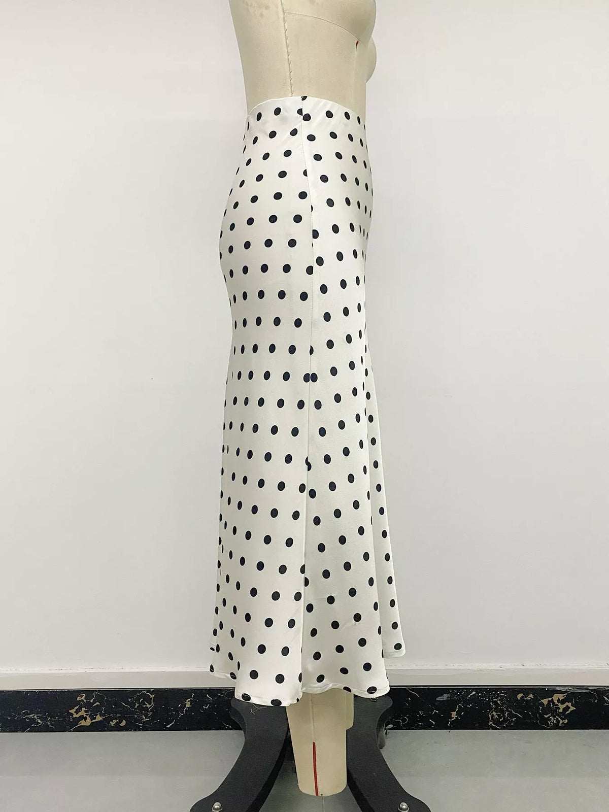 Polka-Dot Midi Skirt
