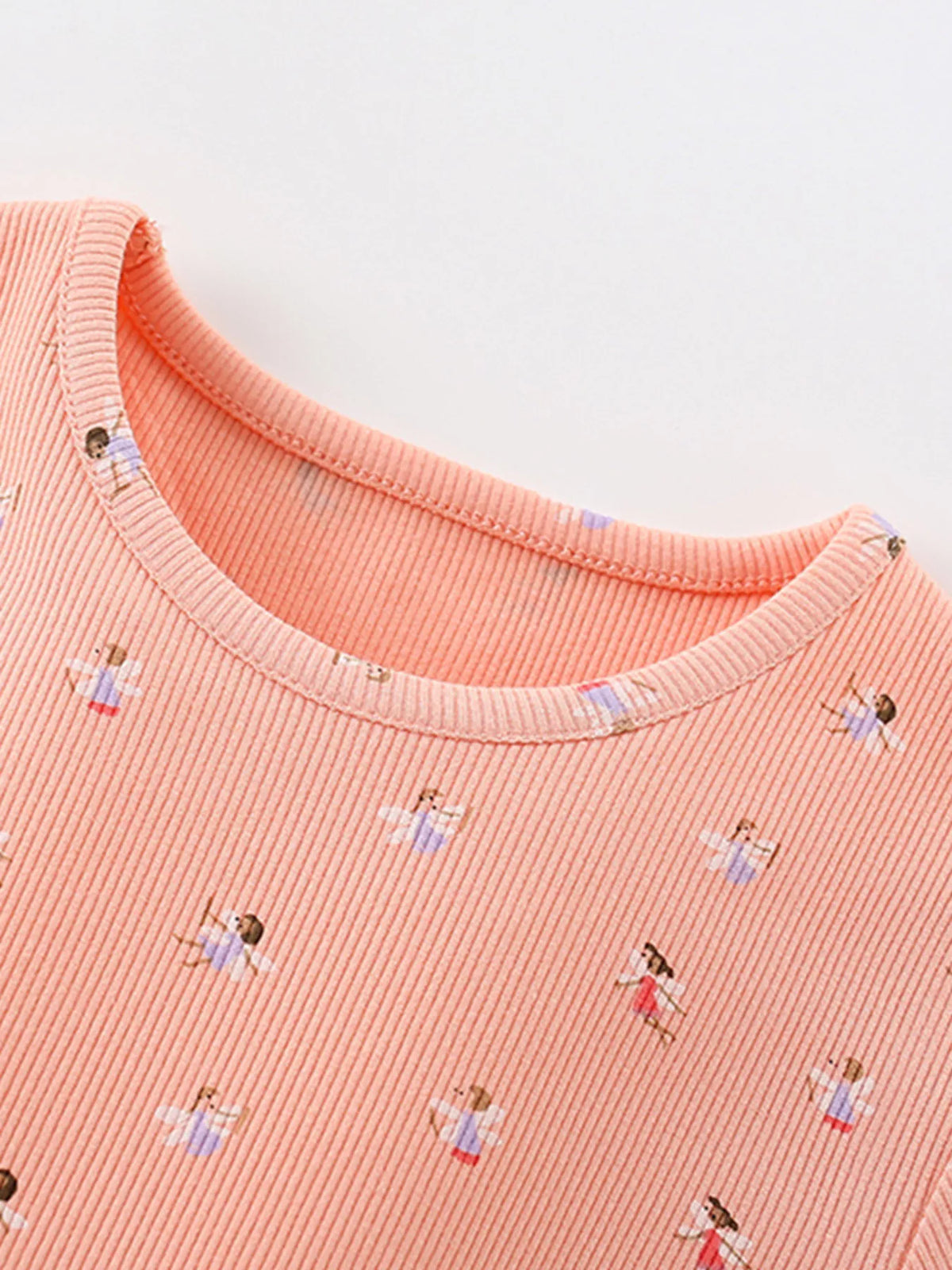 Peach Tulle-Layered Dress