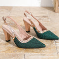 Women's Pointed-Toe High-Heel Sandals - Stiletto Heel Princess Style Shoes