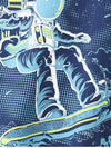 Moonbeam Astronaut Surfing Graphic Crewneck T-Shirt — product view 3