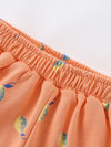 Sunny Days Lemon Print Elastic Waist Shorts — product view 2