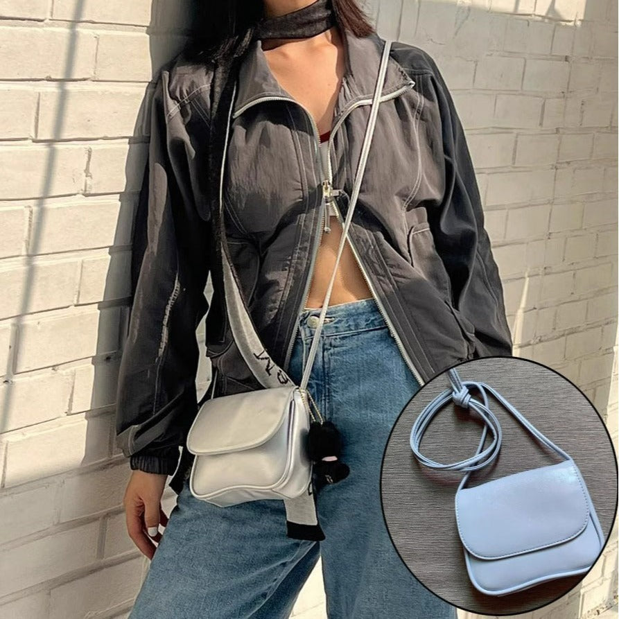 Retro Cookie-Shaped Crossbody Bag - Women's PU Leather Shoulder Bag | Sarah Express