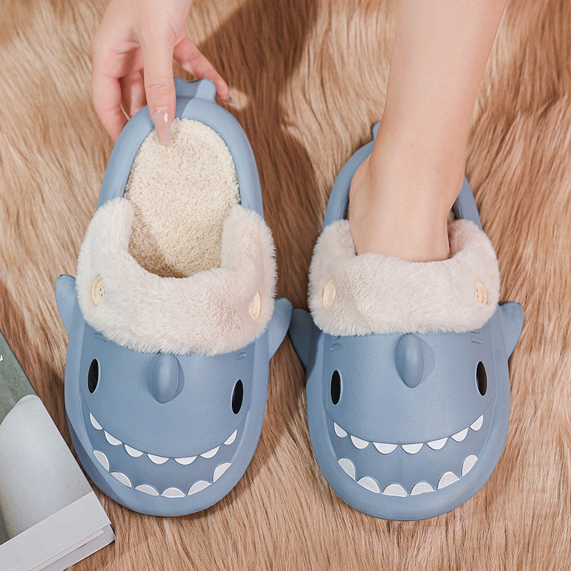 Unisex Shark House Slippers | EVA Couple Slippers with Button