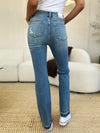 Judy Blue Sloane Mid-Rise Destroyed Hem Distressed Jeans — product view 4