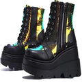 Women's Platform Boots | Genuine Leather Lace-Up Zipper Mid-Calf Winter Boots