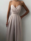 Full-size sweetheart-neck spaghetti-strap wide-leg jumpsuit