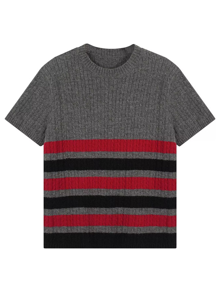 Gallery Ribbed Stripe Knit Tee for men