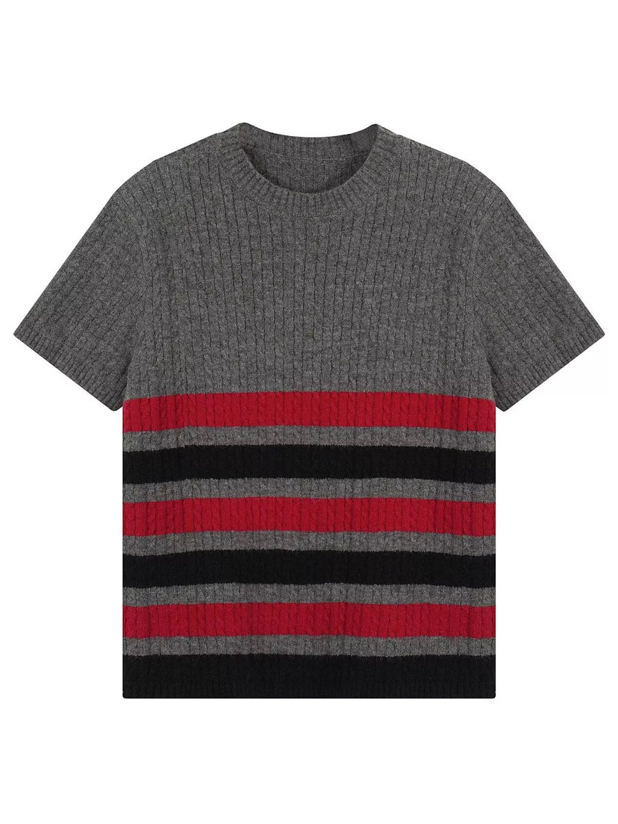 Gallery Ribbed Stripe Knit Tee