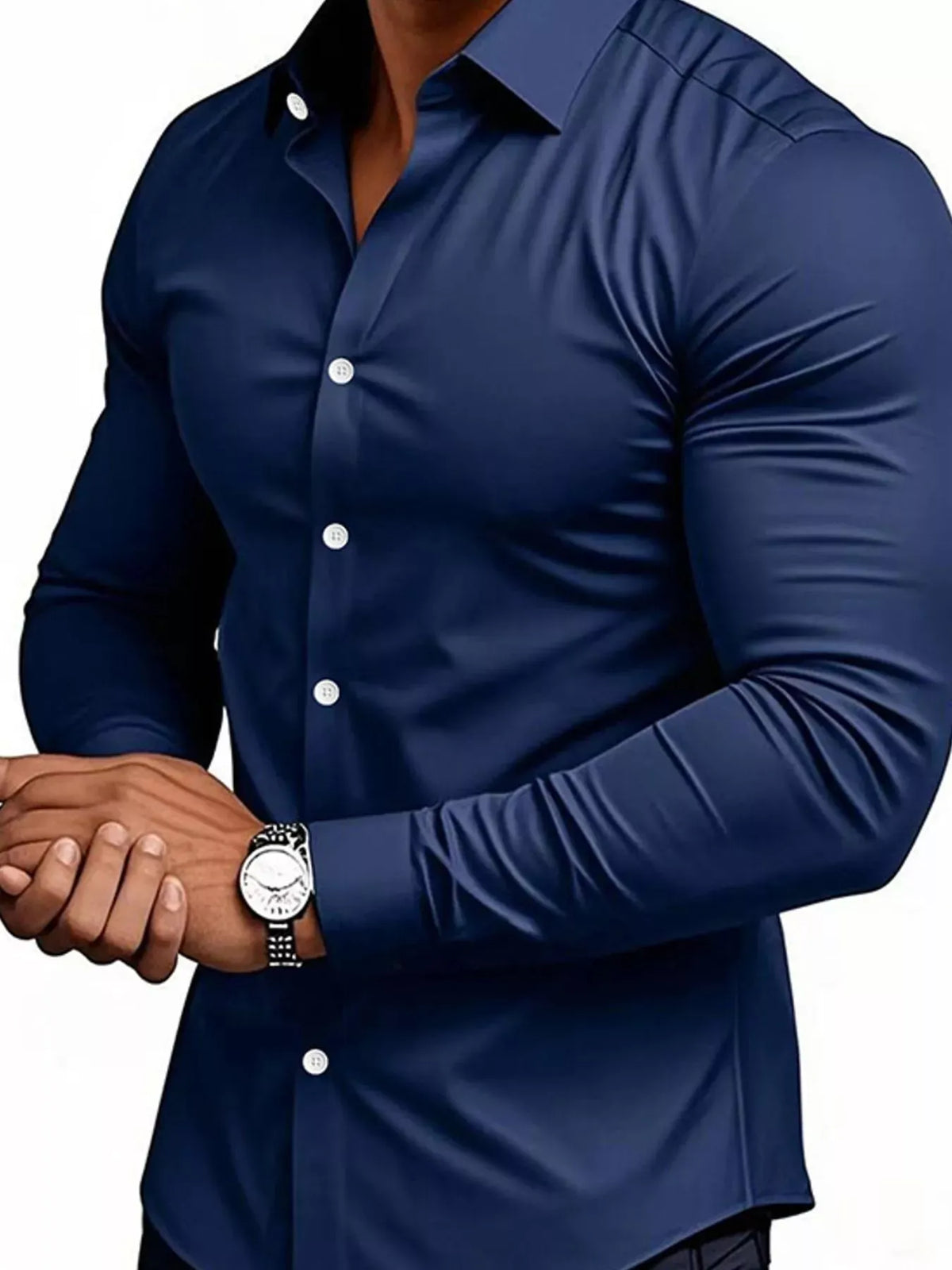 Men's Slim-Fit Long-Sleeve Button-Down Shirt — photo 16