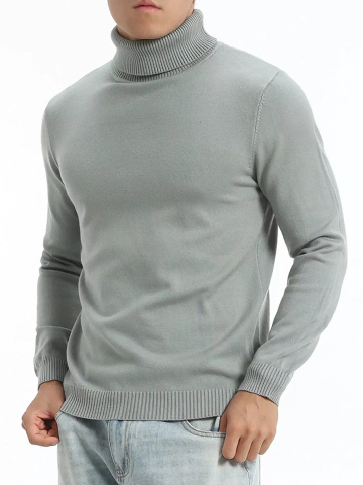 Men's Slim-Fit Turtleneck Sweater – Extended Sizes