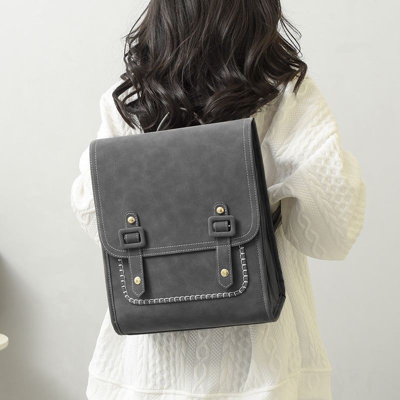 Korean-Style Women's Backpack - PU Leather Fashion Backpack with Multiple Pockets | Sarah Express