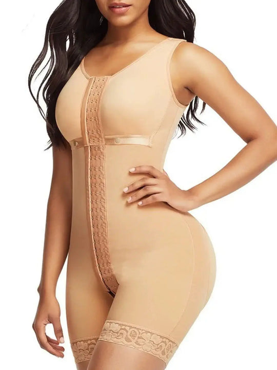 Another view: Front Hook Closure Shaping Bodysuit Plus