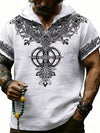 Rune Print Short-Sleeve Hooded Top — color or detail view 17