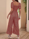 Vesper Printed Square Neck Puff Sleeve Jumpsuit — product view 14