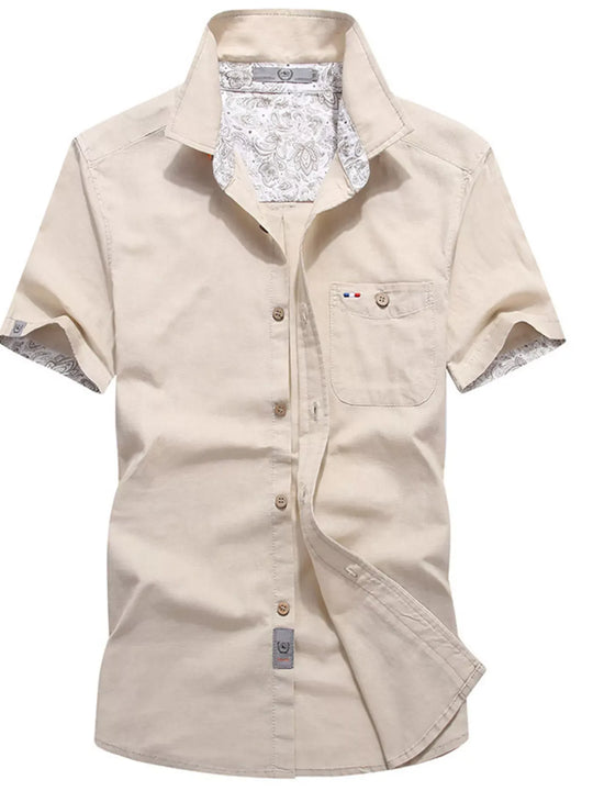 Another view: Men's Full Size Button Up Short-Sleeve Casual Shirt Plus