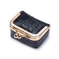 Japanese Leather Coin Wallet with Crocodile Pattern - Genuine Cowhide Wallet for Women