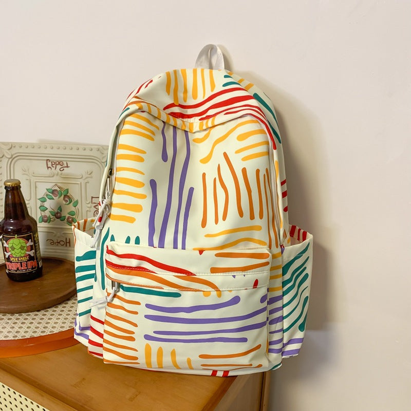 Sweet High-Capacity School Backpack for Girls - Oxford Cloth Student Bag