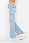 Judy Blue Wren High-Rise Straight Cargo Jeans — product view 3