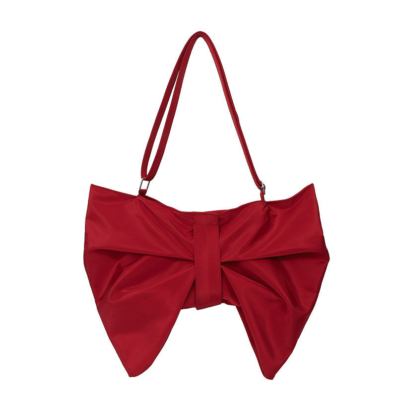 Korean-Style Chic Bow Tote Bag | Large Capacity Canvas Handbag