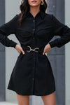 Noelle Belted Mini Shirt Dress — product view 3