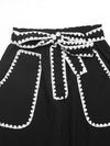 Marais Crochet Trim Tie Waist Wide-Leg Pants — product view 3