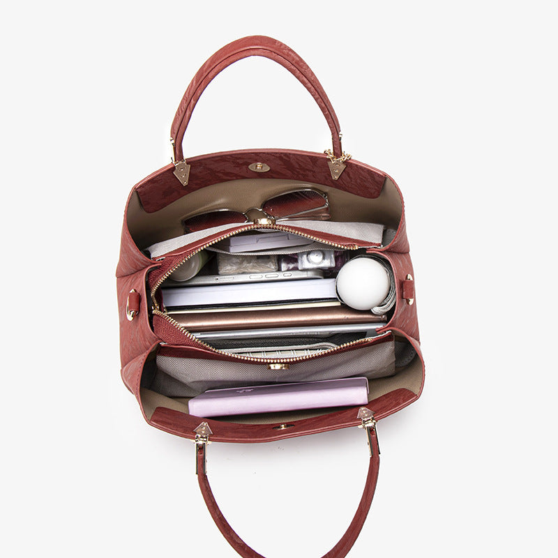Women's Red Tassel Crossbody Bag - PU Leather Shoulder Messenger Bag