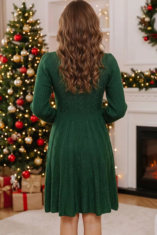 Another view: Cable-Knit Ribbon Bow Mini Sweater Dress