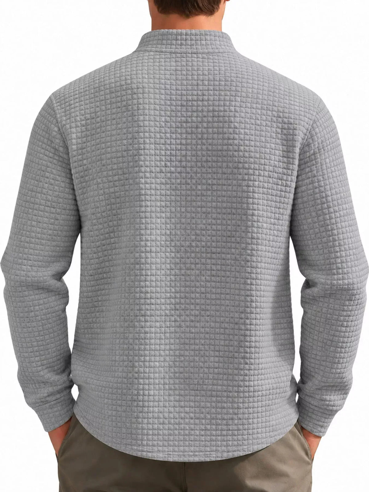 Men's Waffle-Knit Quarter-Zip Sweatshirt — photo 25