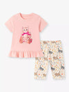 Adventure Club Cat Ruffled Hem T-Shirt and Shorts Set — product view 2