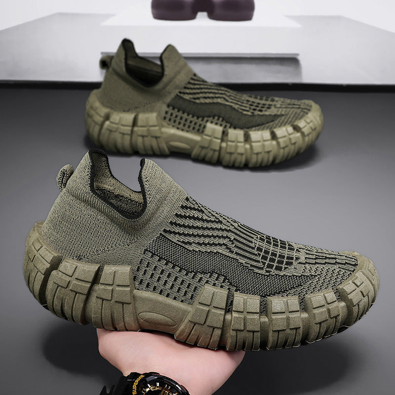 Breathable Mesh Lace-Up Men's Casual Sports Sneakers