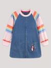 Little Orbit Contrast Raglan Sleeve Denim Dress — product view 2
