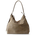 Women's Suede Underarm Shoulder Bag – Soft Structured Crossbody Handbag | Khaki, Caramel, Coffee