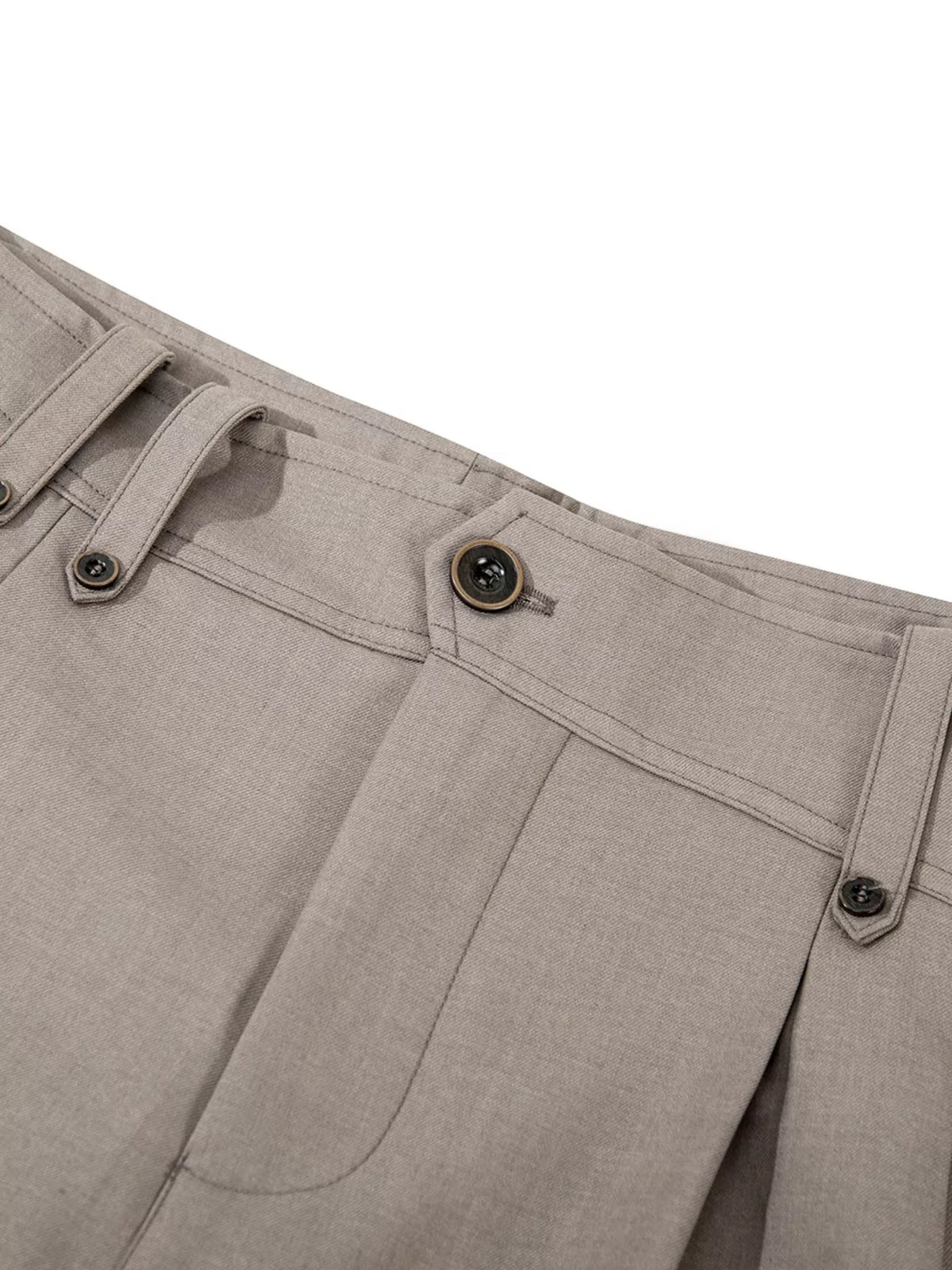 Men's High-Waisted Pleated Wide-Leg Pants