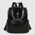 Western-style Minimalist Backpack – PU Leather Casual Travel Bag