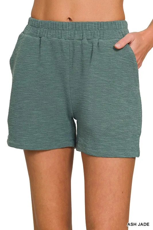 Cotton Slub Shorts — Ash Jade