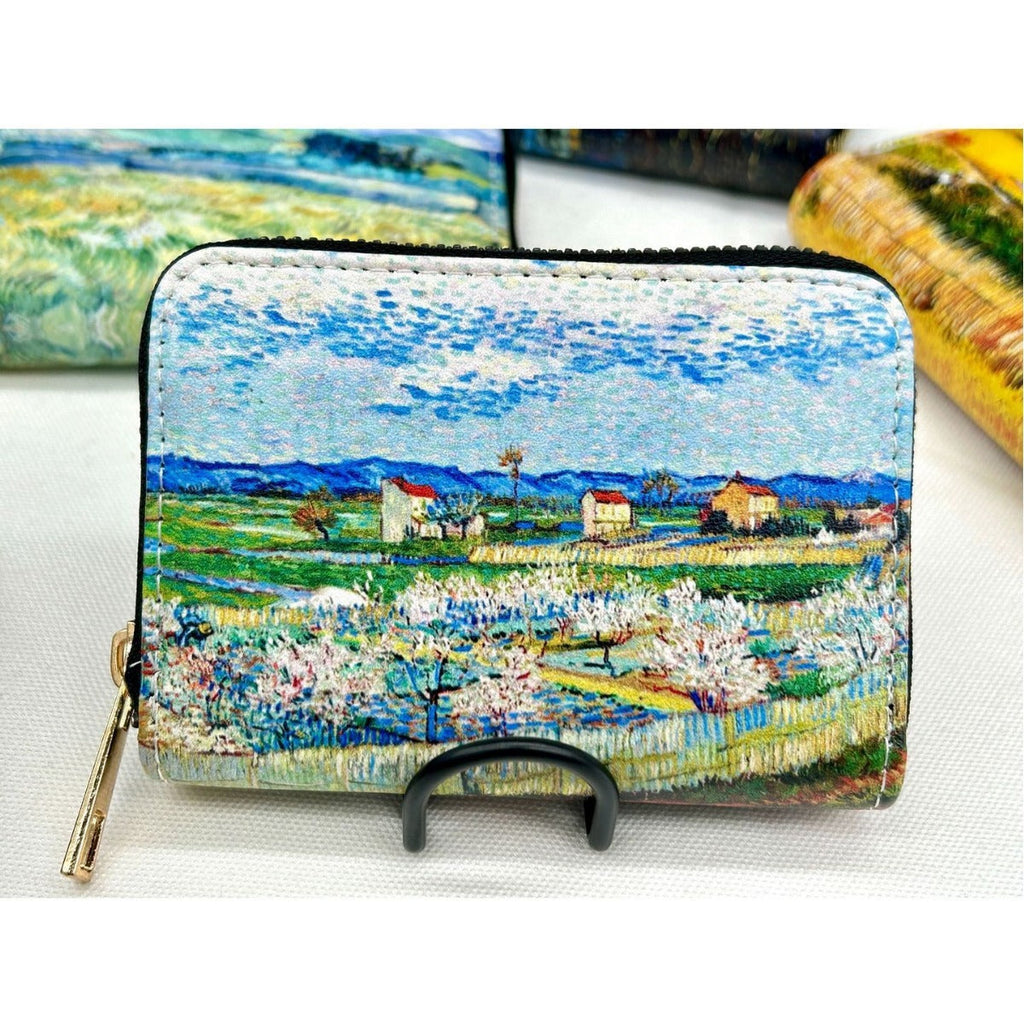Van Gogh Art Cardholder Wallet | Anti-Magnetic Multi-Card Holder | Foldable PU Leather Card Case