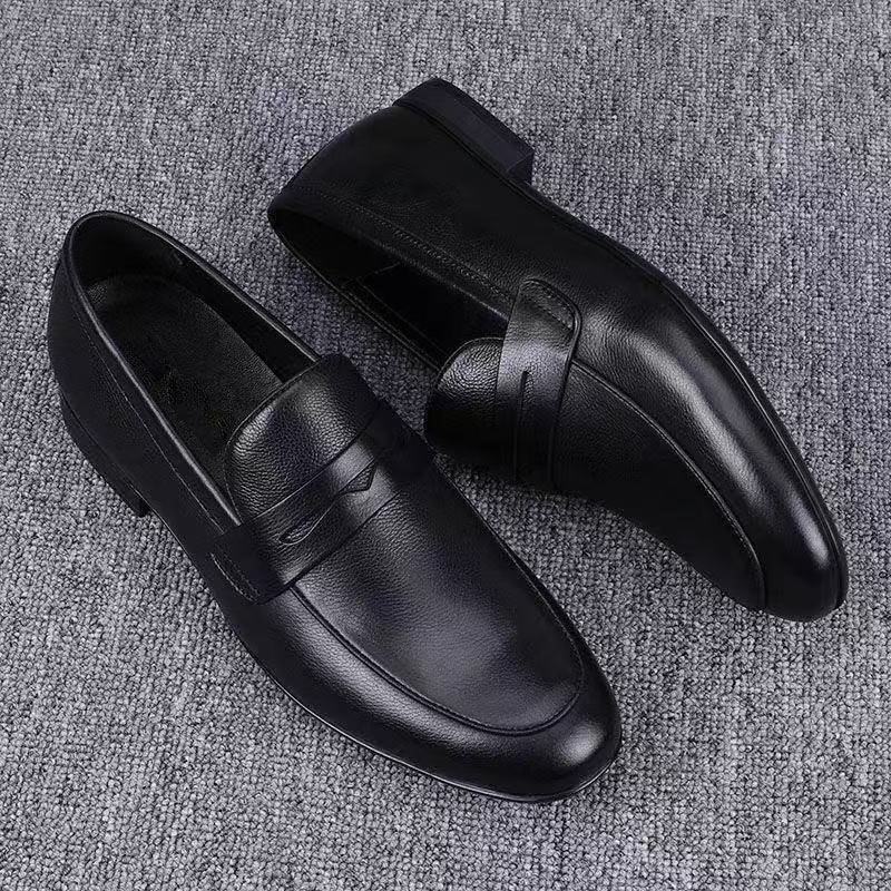 Men's Casual Breathable PU Leather Loafers | Soft Sole Round Toe Slip-On Shoes