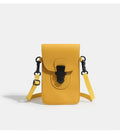 Minimalist Lock-Clasp Crossbody Mini Bag – PU Leather Unisex Shoulder Bag
