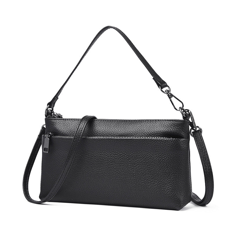 Women's Genuine Leather Shoulder Crossbody Bag – Soft Structured Handbag