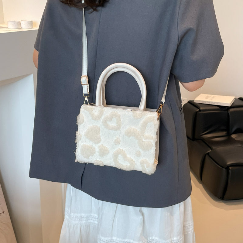 Women's Plush Stylish Crossbody Handbag - Premium PU Leather Shoulder Bag