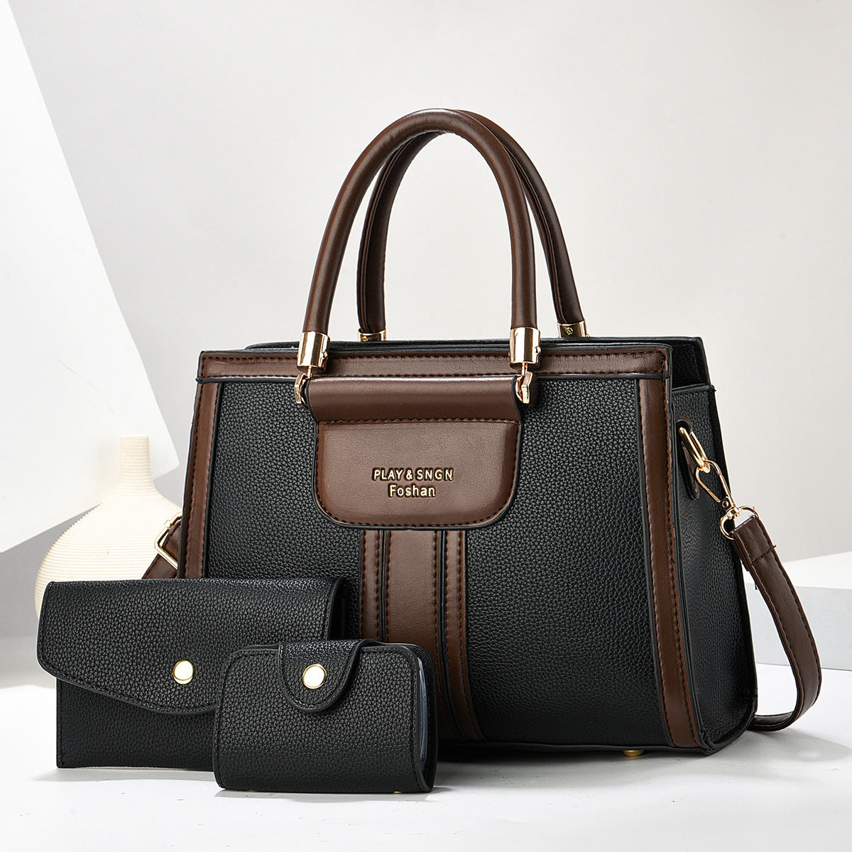 Women's Versatile Summer Tote Bag – Multi-Pocket PU Leather Crossbody Set