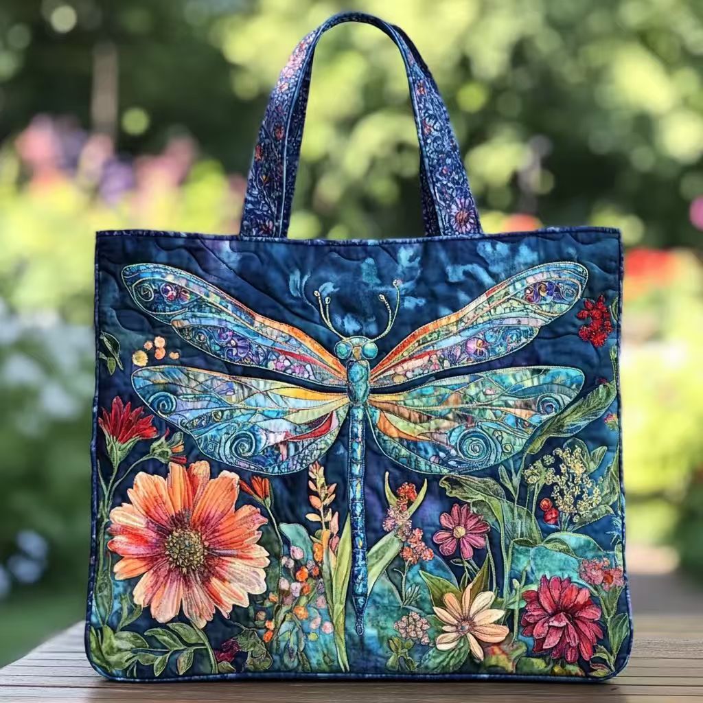 Women's Trendy Printed Tote & Shoulder Bag - Canvas Lined Oxford Cloth