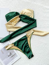 Women's highly stretchy tied bikini set