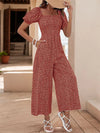Vesper Printed Square Neck Puff Sleeve Jumpsuit — product view 11