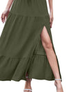 Women's flowy tiered maxi skirt sizes S to 3XL