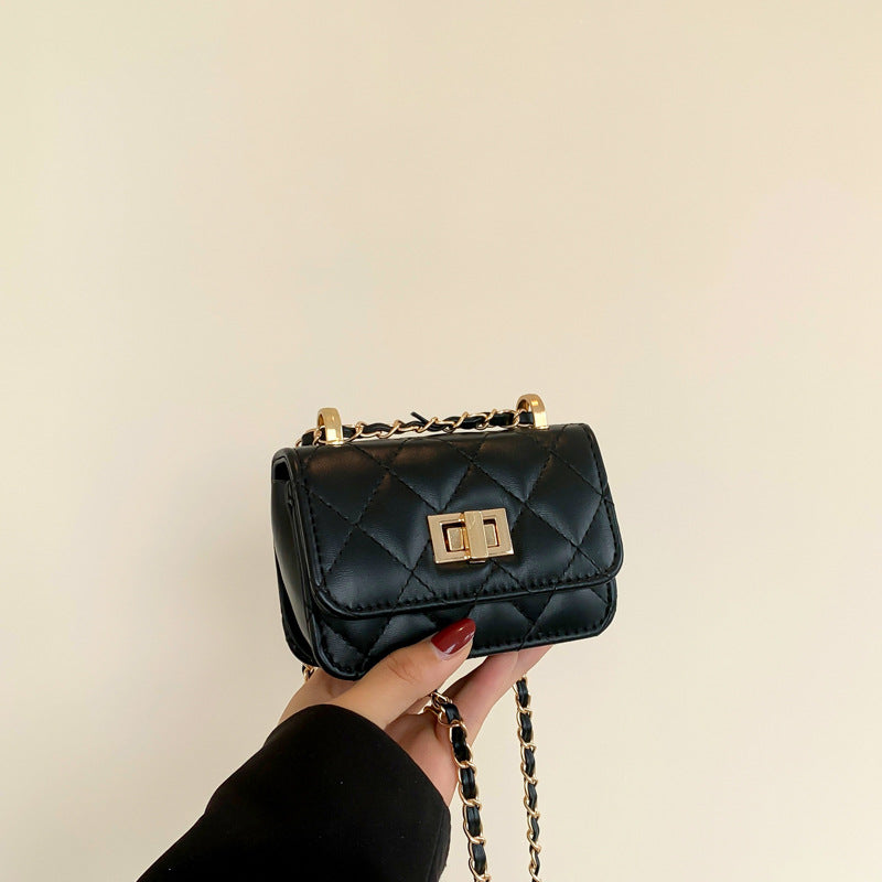 Fashionable Lock-Clasp Chain Crossbody Bag for Women - PU Leather All-Match Shoulder Bag