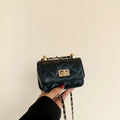 Fashionable Lock-Clasp Chain Crossbody Bag for Women - PU Leather All-Match Shoulder Bag